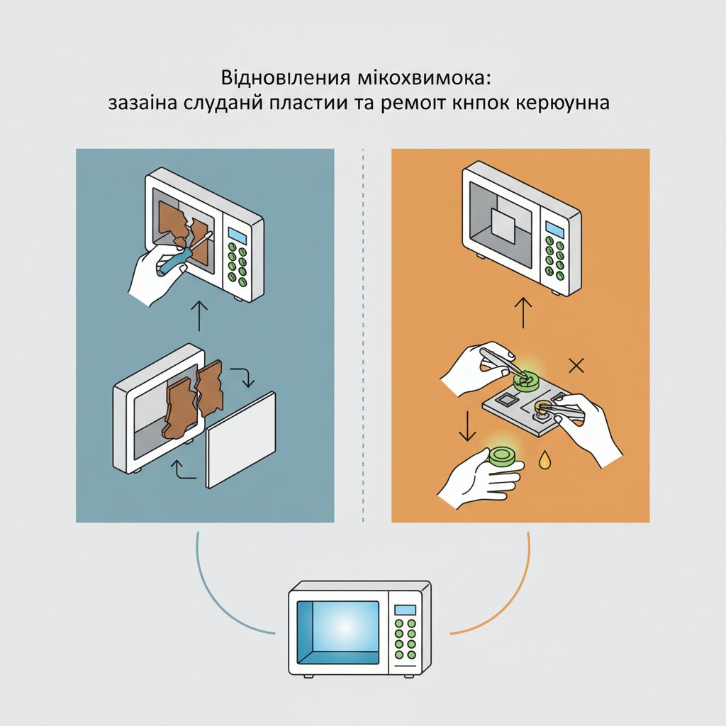 Відновлення мікрохвильовки: заміна слюдяної пластини та ремонт кнопок керування
